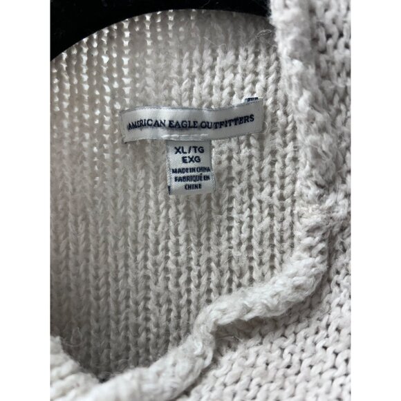 American Eagle Outfitters Women’s XL Cream Crewneck Sweater - Picture 5 of 9